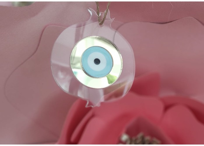 Γούρι ρόδι διάφανο και mirror plexiglass 8cm x 6.5cm Γούρι ρόδι διάφανο και mirror plexiglass 8cm x 6.5cm