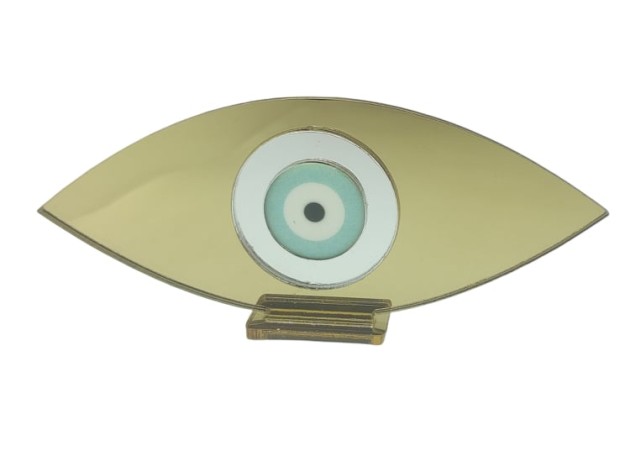 Plexiglass γούρι μάτι με βάση 14εκ Plexiglass γούρι μάτι με βάση 14εκ