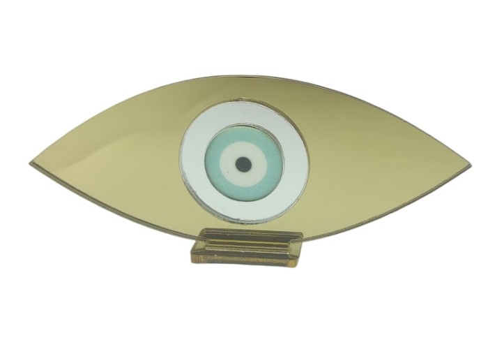 Plexiglass γούρι μάτι με βάση 14εκ Plexiglass γούρι μάτι με βάση 14εκ