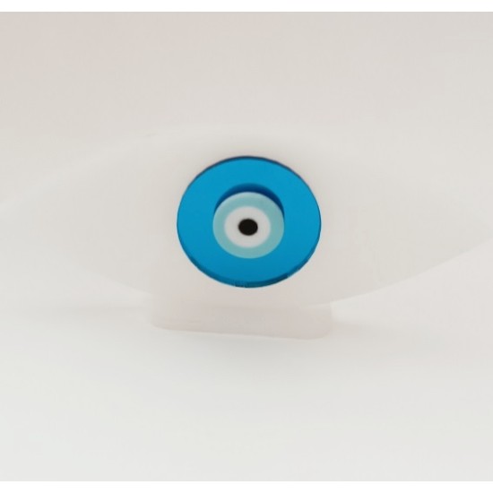 Plexiglass γούρι μάτι με βάση 14εκ Plexiglass γούρι μάτι με βάση 14εκ