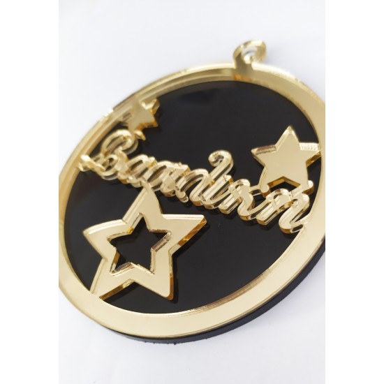 Double Plexiglass Μπάλα Με Όνομα Black - Gold Double Plexiglass Μπάλα Με Όνομα Black - Gold