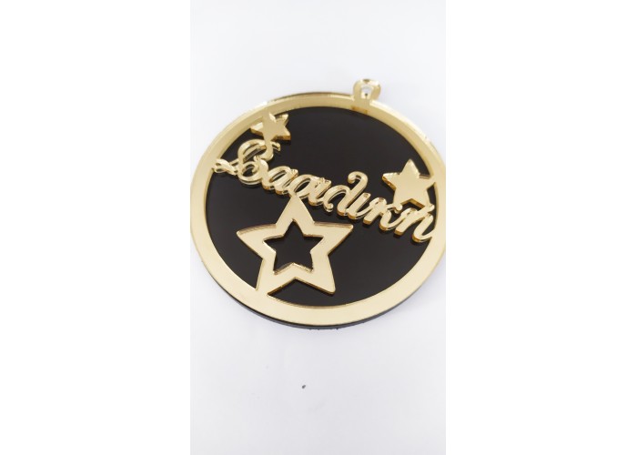 Double Plexiglass Μπάλα Με Όνομα Black - Gold Double Plexiglass Μπάλα Με Όνομα Black - Gold