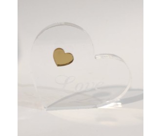 Καρδιά Plexiglass διάφανο 12cm x 1cm με χάραξη love  Καρδιά Plexiglass διάφανο 12cm x 1cm με χάραξη love