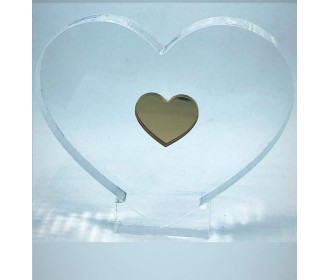 Καρδιά Plexiglass 15cm x 1cm σε συσκευασία δώρου Καρδιά Plexiglass 15cm x 1cm σε συσκευασία δώρου