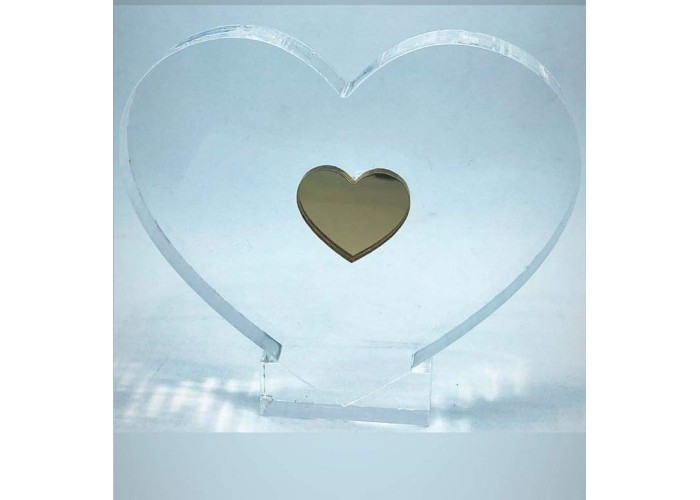 Καρδιά Plexiglass 15cm x 1cm σε συσκευασία δώρου