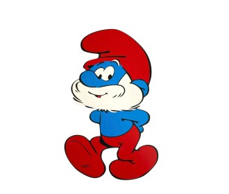 Μπαμπαστρούμφ εκτύπωση σε ξύλο Μπαμπαστρούμφ εκτύπωση σε ξύλο