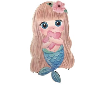 Γοργόνα #7 εκτύπωση σε ξύλο Γοργόνα #7 εκτύπωση σε ξύλο