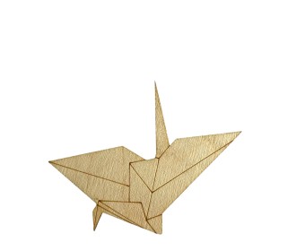 Ξύλινο Πουλί Origami Ξύλινο Πουλί Origami