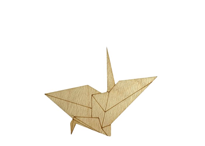 Ξύλινο Πουλί Origami Ξύλινο Πουλί Origami