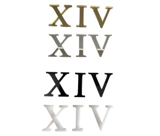 Λατινικοί Αριθμοί Ρολογιού Plexiglass 4cm Λατινικοί Αριθμοί Ρολογιού Plexiglass 4cm