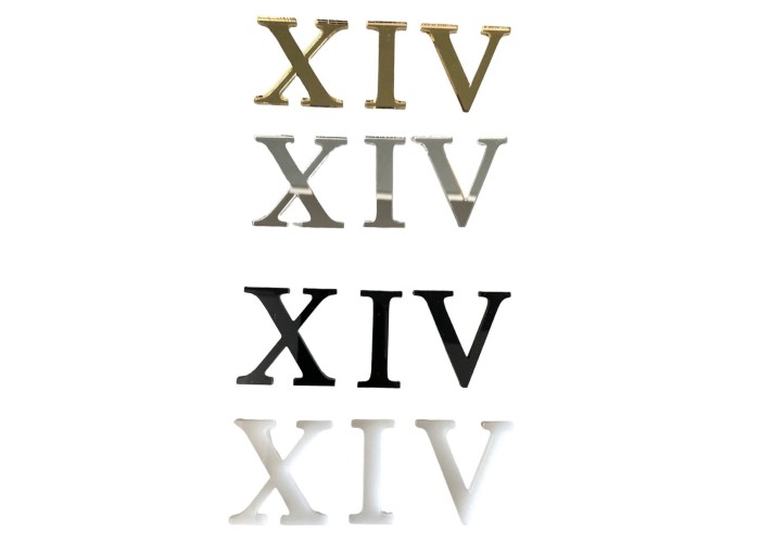 Λατινικοί Αριθμοί Ρολογιού Plexiglass 4cm