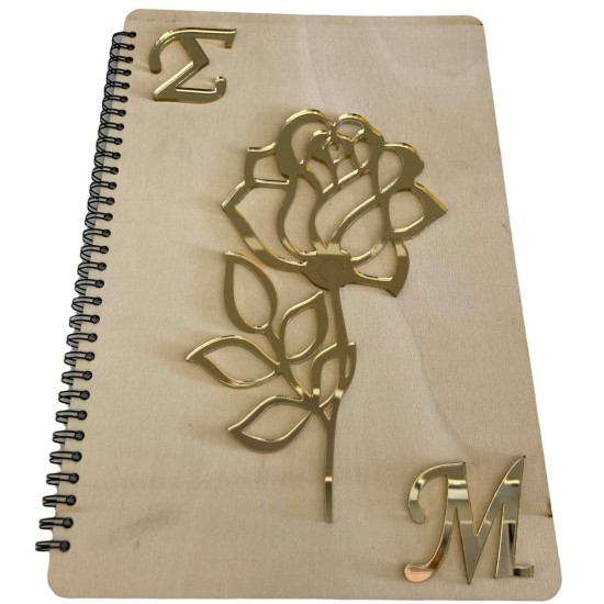 Βιβλίο ευχών με ξύλινα εξώφυλλα 30x20cm 20φύλλα ( 40 σελίδες) ιβουάρ με μονογράμματα plexiglass Βιβλίο ευχών με ξύλινα εξώφυλλα 30x20cm 20φύλλα ( 40 σελίδες) ιβουάρ με μονογράμματα plexiglass