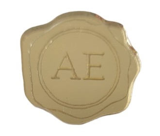Plexiglass Σφραγίδα με αρχικά μονογράμματα 3cm Plexiglass Σφραγίδα με αρχικά μονογράμματα 3cm