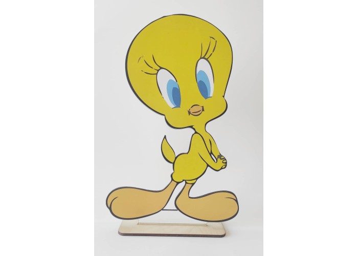 Tweety εκτύπωση σε ξύλο Tweety εκτύπωση σε ξύλο