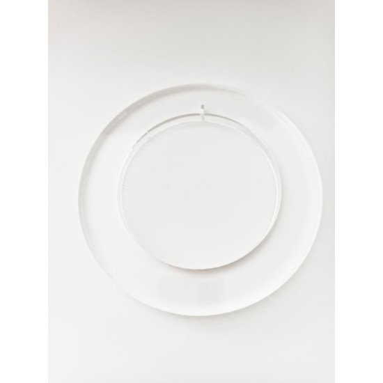 Στεφάνι από διάφανο Plexiglass χοντρό, διάμετρος 15cm Στεφάνι από διάφανο Plexiglass χοντρό, διάμετρος 15cm