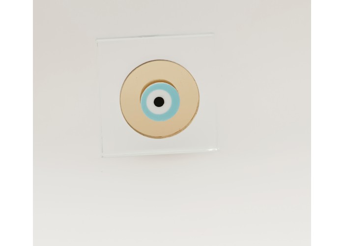 Γούρι με γυάλινη επιφάνεια και Plexiglass 6cm Γούρι με γυάλινη επιφάνεια και Plexiglass 6cm