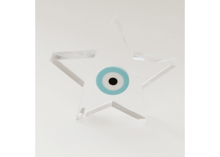 Plexiglass Γούρι Αστέρι 7cm, Πάχος 1cm