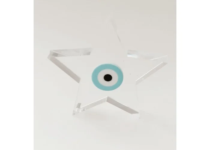 Plexiglass Γούρι Αστέρι 7cm, Πάχος 1cm