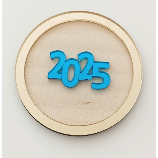 Γούρι από ξύλο και Plexiglass 2025 #3 Γούρι από ξύλο και Plexiglass 2025 #3