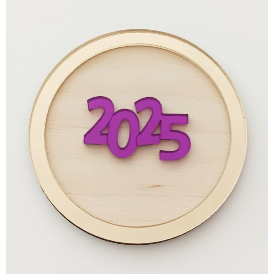 Γούρι από ξύλο και Plexiglass 2025 #3 Γούρι από ξύλο και Plexiglass 2025 #3