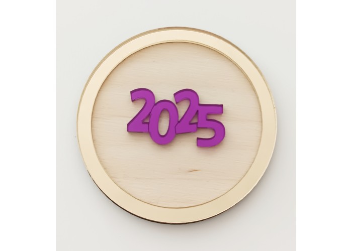 Γούρι από ξύλο και Plexiglass 2026 #3 Γούρι από ξύλο και Plexiglass 2026 #3