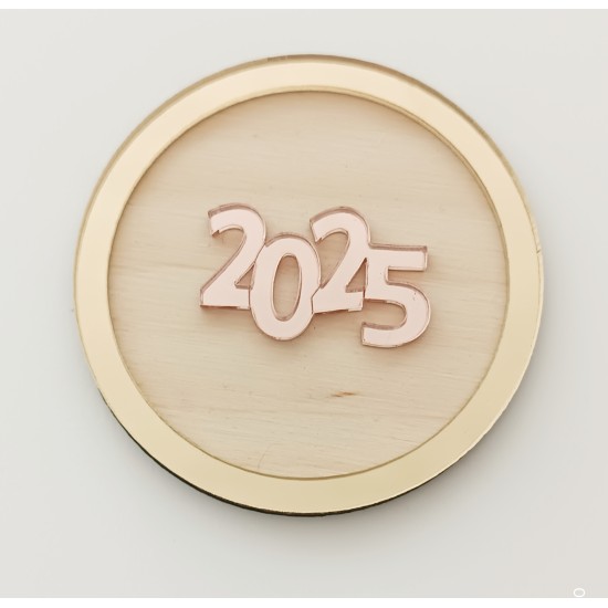 Γούρι από ξύλο και Plexiglass 2025 #3 Γούρι από ξύλο και Plexiglass 2025 #3