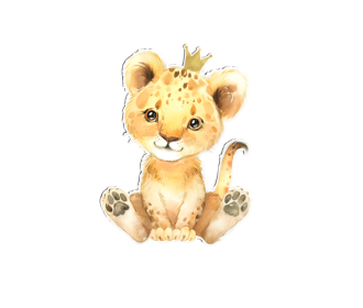 Baby Lion King εκτύπωση σε ξύλο Baby Lion King εκτύπωση σε ξύλο