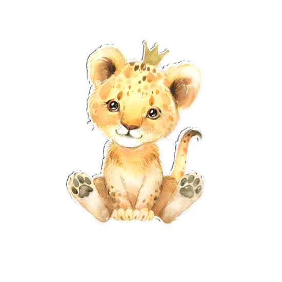 Baby Lion King εκτύπωση σε ξύλο Baby Lion King εκτύπωση σε ξύλο
