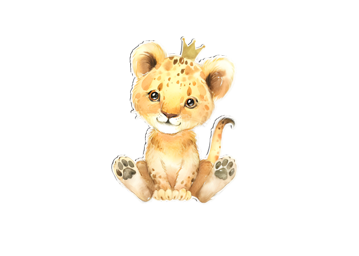 Baby Lion King εκτύπωση σε ξύλο Baby Lion King εκτύπωση σε ξύλο
