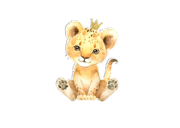 Baby Lion King εκτύπωση σε ξύλο