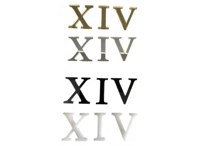 Λατινικοί Αριθμοί Ρολογιού Plexiglass 3cm Λατινικοί Αριθμοί Ρολογιού Plexiglass 3cm
