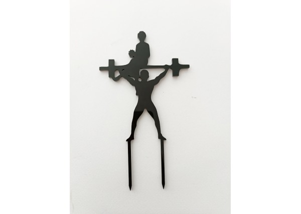 Cake Topper Plexiglass Bάρη 15cm Cake Topper Plexiglass Bάρη 15cm