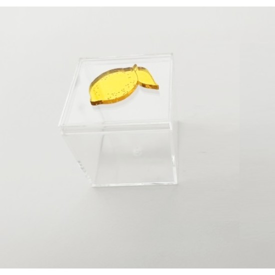 Plexiglass Κουτάκι 5,5cm Με Διακοσμητικό Στοιχείο Plexiglass Λεμόνι Plexiglass Κουτάκι 5,5cm Με Διακοσμητικό Στοιχείο Plexiglass Λεμόνι