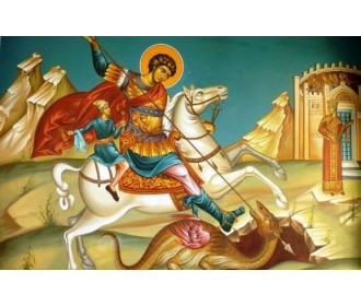 Ξύλινο διακοσμητικό Άγιος Γεώργιος Ξύλινο διακοσμητικό Άγιος Γεώργιος