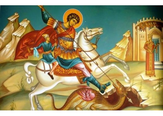 Ξύλινο διακοσμητικό Άγιος Γεώργιος Ξύλινο διακοσμητικό Άγιος Γεώργιος