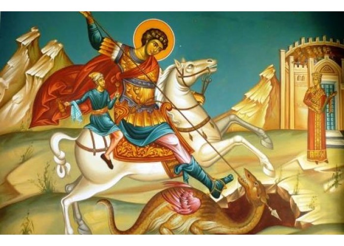 Ξύλινο διακοσμητικό Άγιος Γεώργιος