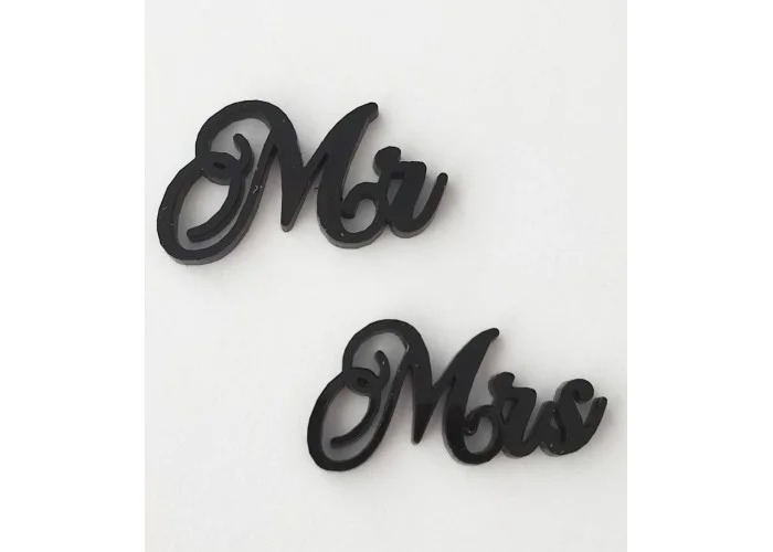 Plexiglass διακοσμητικό Mr - Mrs
