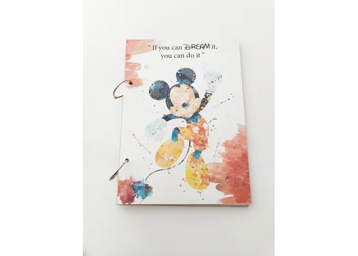Βιβλίο Ευχών Mickey Με Έγχρωμη Εκτύπωση Σε Ξύλο 30cm 15 Φύλλα ( 30 Σελίδες) + Διακοσμητικό Όνομα + Κάνε Μια Ευχή Βιβλίο Ευχών Mickey Με Έγχρωμη Εκτύπωση Σε Ξύλο 30cm 15 Φύλλα ( 30 Σελίδες) + Διακοσμητικό Όνομα + Κάνε Μια Ευχή