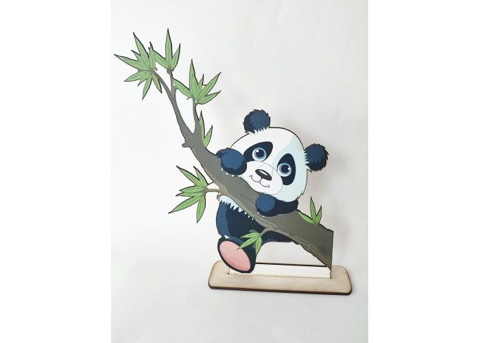 Ξύλινο έγχρωμο διακοσμητικό Panda #5