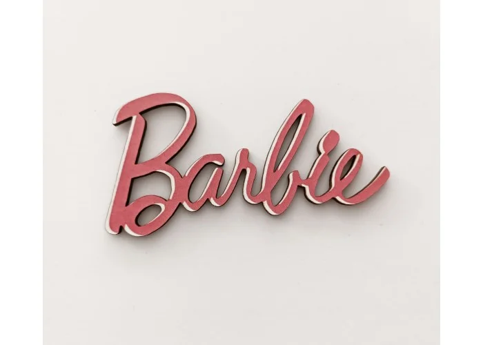 Ξύλινο διακοσμητικό με έγχρωμη εκτύπωση Barbie #5