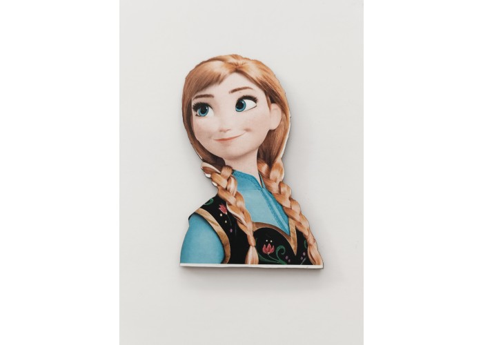 Ξύλινο διακοσμητικό με έγχρωμη εκτύπωση Frozen Anna #7 