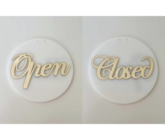 Πινακίδα Open - Closed Plexiglass 20cm  Πινακίδα Open - Closed Plexiglass 20cm