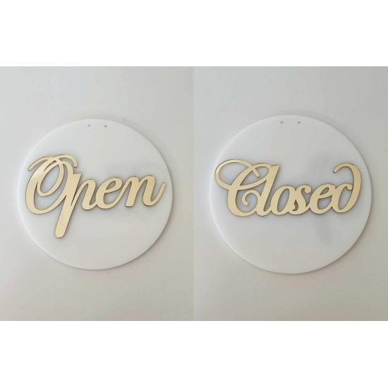 Πινακίδα Open - Closed Plexiglass 20cm 