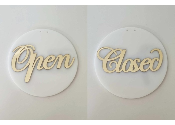 Πινακίδα Open - Closed Plexiglass 20cm Πινακίδα Open - Closed Plexiglass 20cm