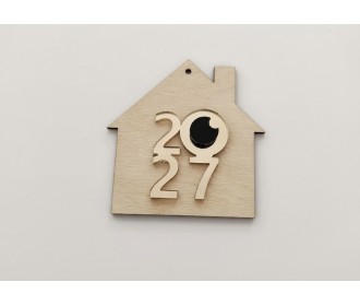 Σπιτάκι Ξύλινο Plexiglass 9cm 2027 #5 
