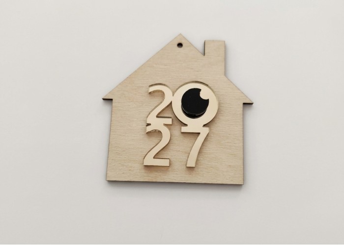 Σπιτάκι Ξύλινο Plexiglass 9cm 2027 #5 