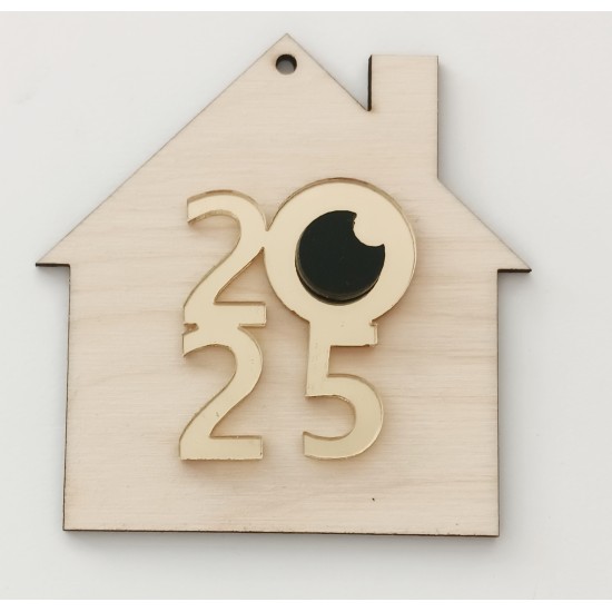 Σπιτάκι Ξύλινο Plexiglass 9cm 2025 #5 Σπιτάκι Ξύλινο Plexiglass 9cm 2025 #5