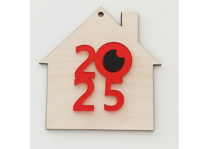 Σπιτάκι Ξύλινο Plexiglass 9cm 2026 #5 Σπιτάκι Ξύλινο Plexiglass 9cm 2026 #5