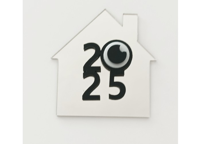 Plexiglass Γούρι Σπιτάκι 9cm 2026 #6 Plexiglass Γούρι Σπιτάκι 9cm 2026 #6