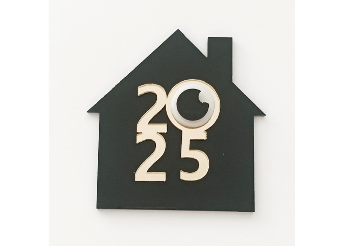Plexiglass Γούρι Σπιτάκι 9cm 2026 #6 Plexiglass Γούρι Σπιτάκι 9cm 2026 #6